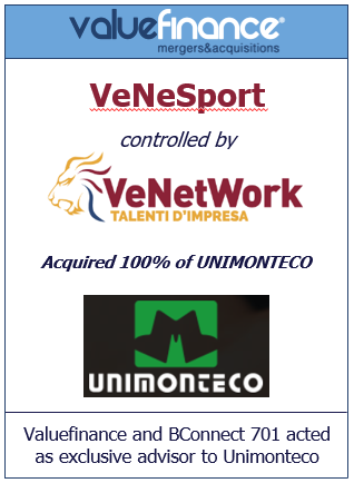 Vnetework, holding d'investimento veneta, acquista il 100% di Unimonteco attiva nel settore dell'abbigliamento sportivo da neve